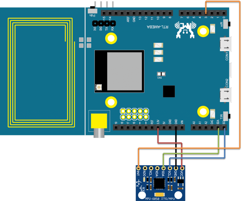 Ameba Arduino: [RTL8195AM] [RTL8710AF] MPU6050 – Using MPU6050 6-axis ...